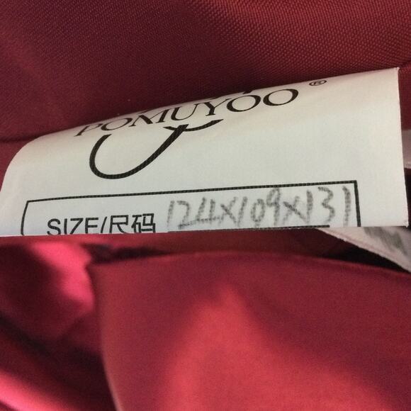 FORMAL PARTY 22 3x plus red burgundy faux wrap long sleeve maxi dress NEW B169 - Picture 7 of 8